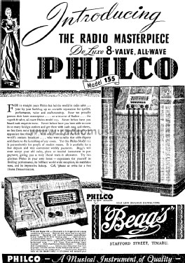 Philco 155; Dominion Radio & (ID = 2758796) Radio