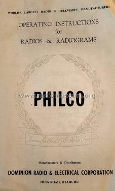 Philco Arizona ; Dominion Radio & (ID = 2752906) Radio