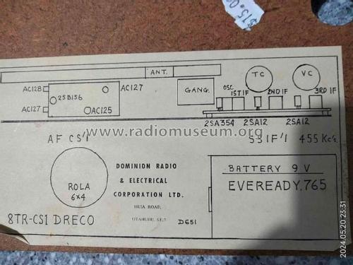 Dreco Portorama 8 Transistor CS1; Dominion Radio & (ID = 3036411) Radio