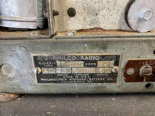 Philco 37-61EZ Code 121; Dominion Radio & (ID = 2922119) Radio