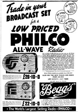 Philco 38-10 Code 121; Dominion Radio & (ID = 3049074) Radio