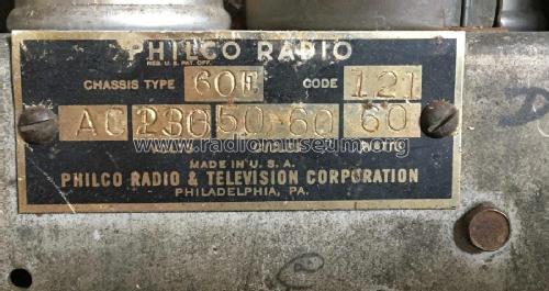 Philco 60E; Dominion Radio & (ID = 3048367) Radio