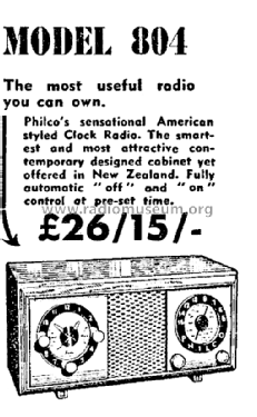 Philco 804; Dominion Radio & (ID = 2941795) Radio