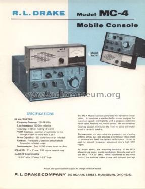 Mobile Console MC-4; Drake, R.L. (ID = 406562) Amateur-D