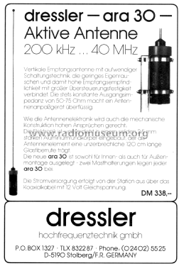 Aktive Antenne ara 30; Dressler (ID = 3097083) Antenna