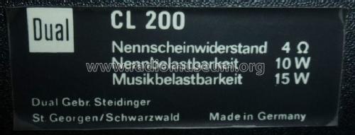 CL 200; Dual, Gebr. (ID = 1603483) Lautspr.-K