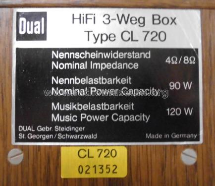 CL 720; Dual, Gebr. (ID = 2030531) Speaker-P