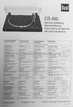 CS 450; Dual, Gebr. (ID = 1724343) Sonido-V