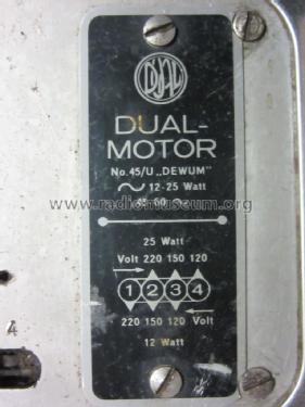 Dual Motor 45/U DEWUM; Dual, Gebr. (ID = 2472010) Diversos