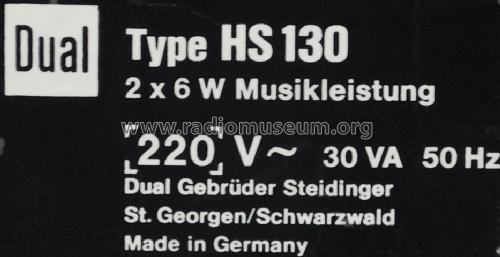HS130 Ch= Dual 1224 + TV377 v2; Dual, Gebr. (ID = 2056795) Sonido-V