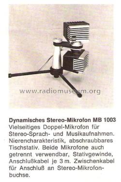 MB1003; Dual, Gebr. (ID = 2074965) Microphone/PU