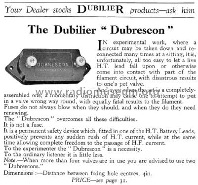 Dubrescon ; Dubilier Condenser (ID = 1587575) Radio part