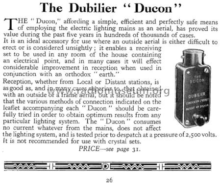 Ducon Light Line Aerial Adapter ; Dubilier Condenser (ID = 1587934) Radio part