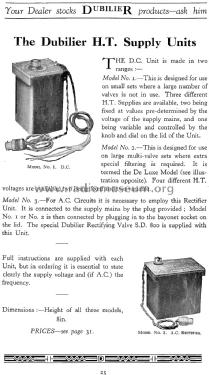 HT Supply Unit No1; Dubilier Condenser (ID = 1587037) Power-S