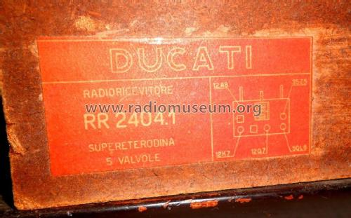 RR2404.1; Ducati, SSR Società (ID = 2940107) Radio