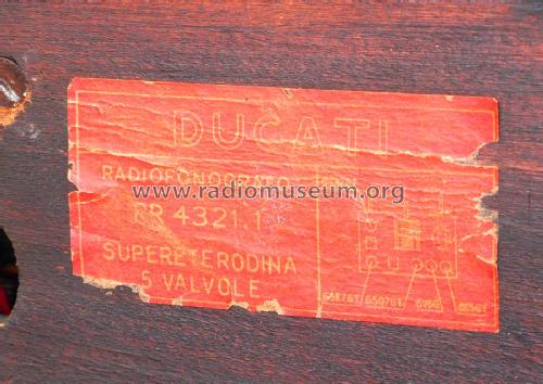 RR4321.1; Ducati, SSR Società (ID = 1746505) Radio