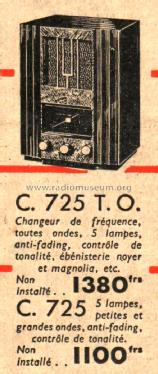 C725TO; Ducretet -Thomson; (ID = 2025293) Radio