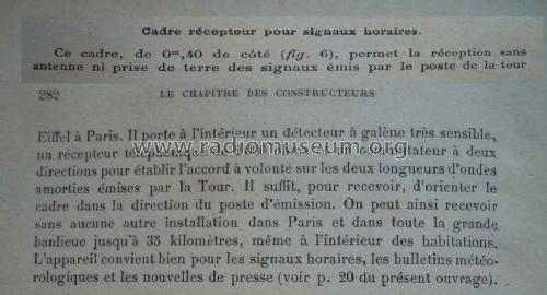 Cadre-Récepteur à galène pour signaux horaires - Time Signal Receiver No 2; Ducretet -Thomson; (ID = 1593528) Crystal