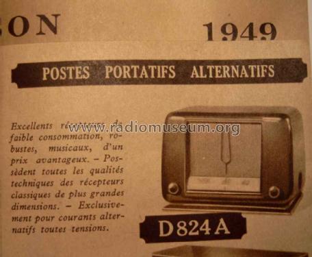 D824A ; Ducretet -Thomson; (ID = 1603611) Radio