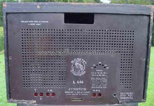 L646; Ducretet -Thomson; (ID = 279834) Radio