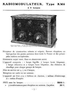 Radiomodulateur RM6; Ducretet -Thomson; (ID = 2211967) Radio