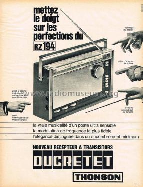 RZ194; Ducretet -Thomson; (ID = 3037635) Radio