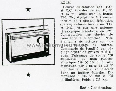 RZ194; Ducretet -Thomson; (ID = 3037636) Radio