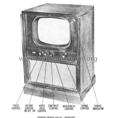 Andover RA-117A; DuMont Labs, Allen B (ID = 1848220) Television