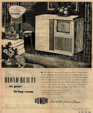 Devonshire RA-101A; DuMont Labs, Allen B (ID = 729784) TV Radio