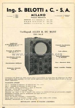 Oscillograph 304-H; DuMont Labs, Allen B (ID = 3067451) Equipment