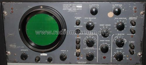 Oscilloscope 304-AR; DuMont Labs, Allen B (ID = 1752834) Equipment