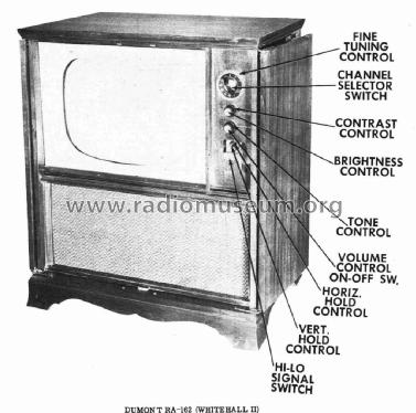 RA-162 ; DuMont Labs, Allen B (ID = 3090422) Television