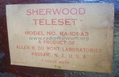 Sherwood RA-101A; DuMont Labs, Allen B (ID = 1678652) TV-Radio