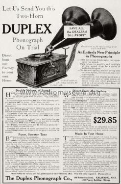 Duplex Phonograph TalkingM Duplex Phonograph Co., The; Kalamazoo MI ...