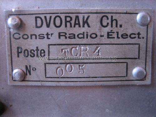 TCR4; Dvorak, Charles, (ID = 1049936) Radio