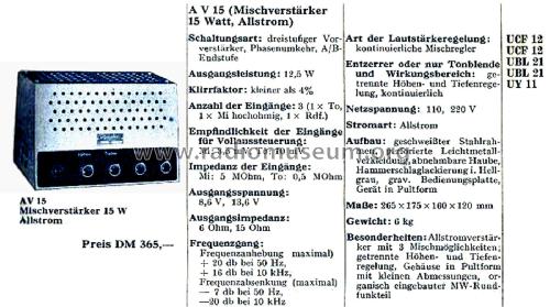 AV15; Dynacord W. (ID = 2974035) Ampl/Mixer