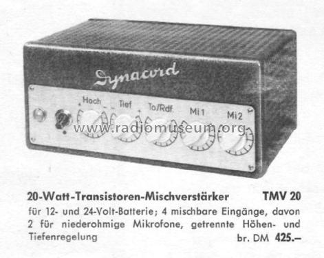 TMV20; Dynacord W. (ID = 2566065) Ampl/Mixer