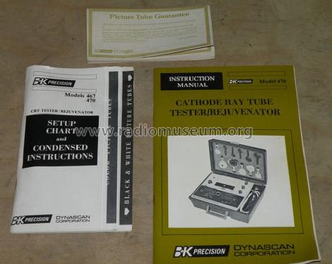 B+K Precision CRT Tester / Rejuvenator 470; B&K Precision, (ID = 1416437) Equipment