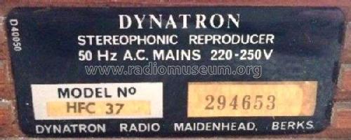 Carnival HFC37; Dynatron Radio Ltd., (ID = 2302180) Sonido-V