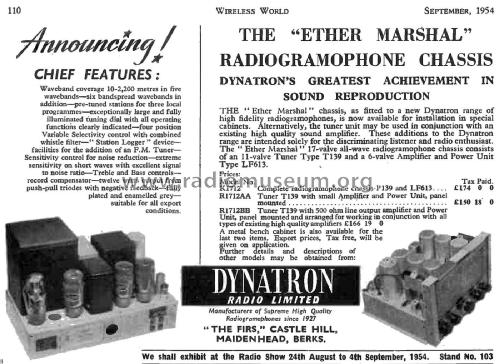 Ether Marshal R1712AA; Dynatron Radio Ltd., (ID = 3058749) Radio