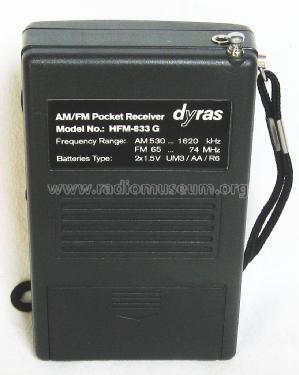 AM / FM Pocket Receiver HFM-833G; Dyras; Nürnberg (ID = 2772612) Radio