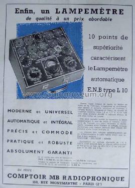 Lampemètre Automatique L10; ENB E.N.B., (ID = 1462268) Equipment