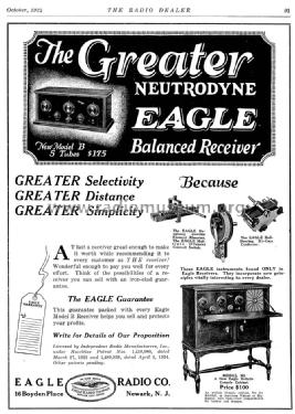 B+BS Balanced Neutrodyne Console; Eagle Radio Co.; (ID = 1413427) Radio