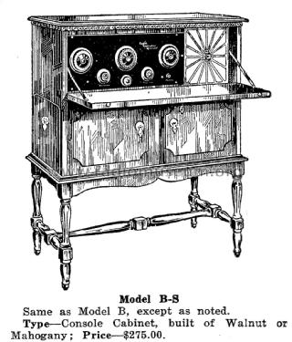 B+BS Balanced Neutrodyne Console; Eagle Radio Co.; (ID = 1958989) Radio