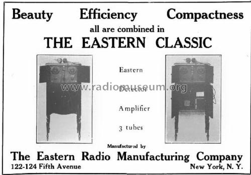 Eastern Classic Receiving Set Model E. D. A-3; Eastern Radio (ID = 1720069) Radio