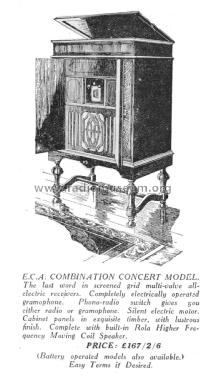 E.C.A. Combination Concert Model ; ECA, Electric (ID = 2407012) Radio