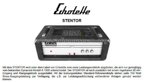 Echolette Stentor ; Echolette Marke / (ID = 2973199) Ampl/Mixer