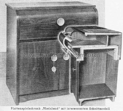 Plattenspielerschrank Rheinland; Echt, Egon; Essen (ID = 1233325) R-Player