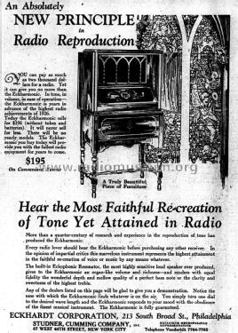 Eckharmonic Radio Type X; Eckhardt Corporation (ID = 2949813) Radio