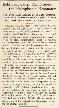 Eckophonic Resonator ; Eckhardt Corporation (ID = 2949649) Speaker-P